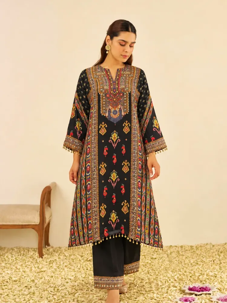 Traditional Ikat Print Suit-1