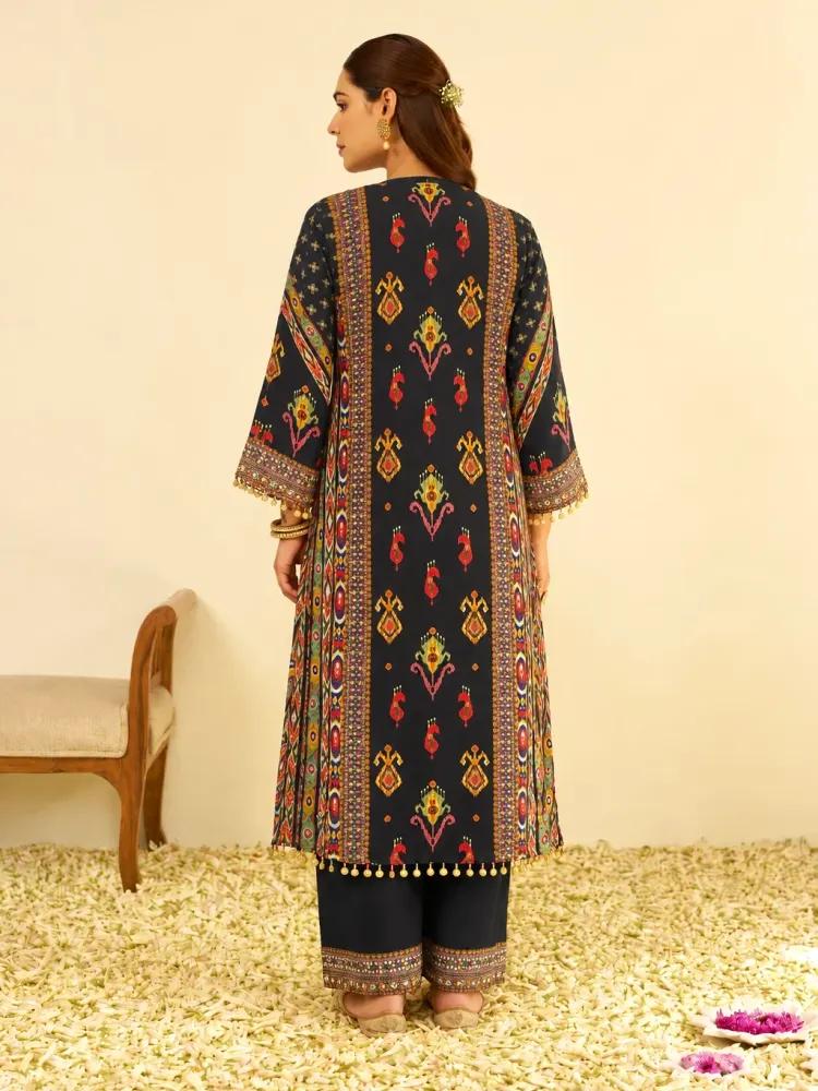 Traditional Ikat Print Suit-3