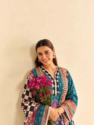 Multicolour Printed Kurta Set-2