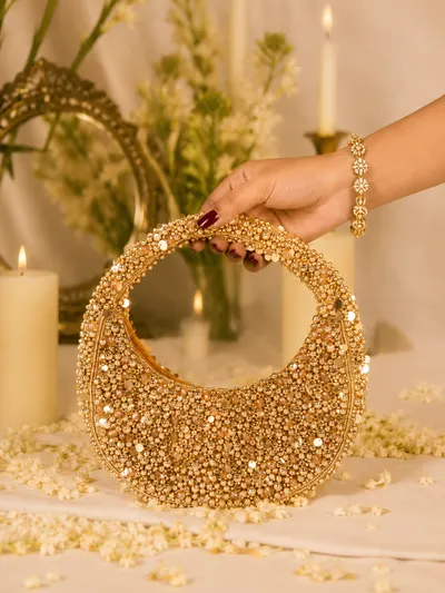 Gold Moon Shoulder Bag-1