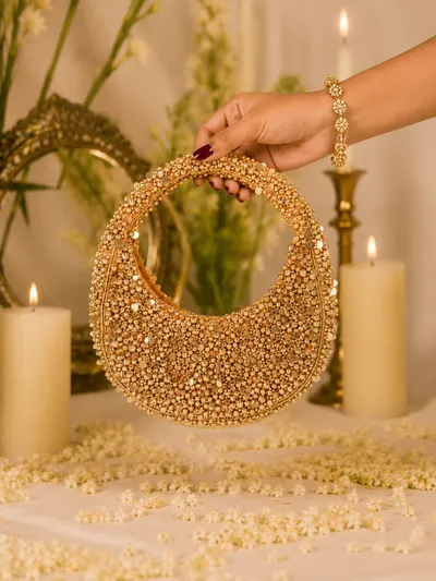 Gold Moon Shoulder Bag-2