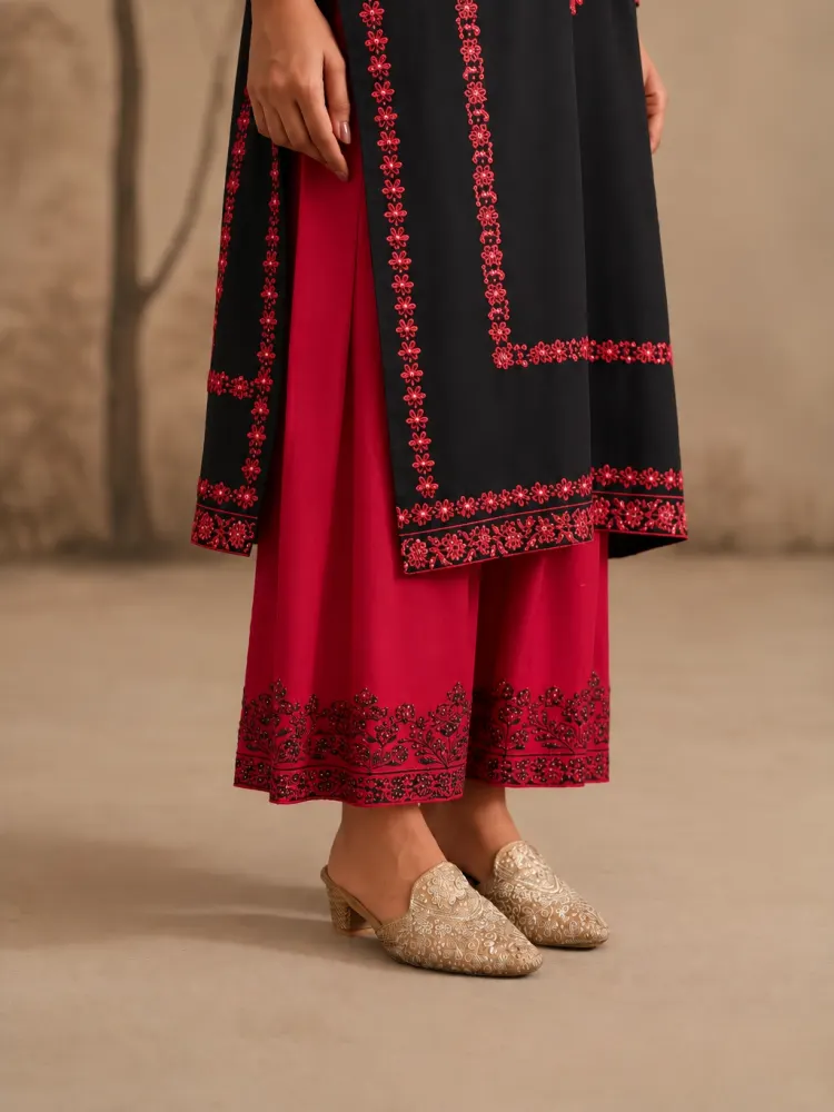 Black Party Kurta Set-3