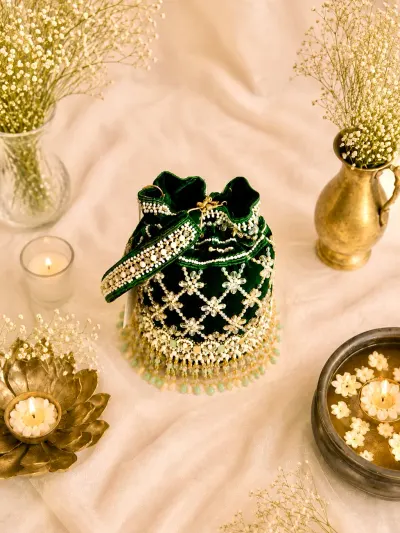 Green Wedding Potli Bag-2