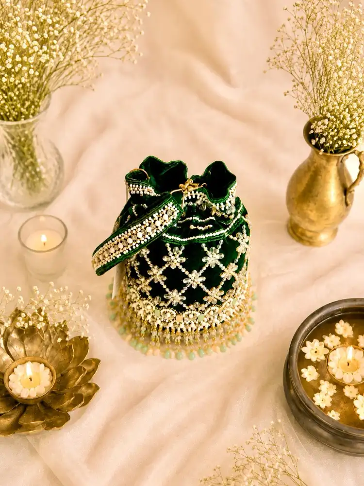 Midnight Garden (Structured Potli Bag) thumbnail 3