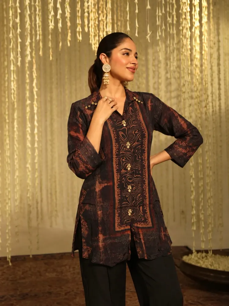 Black Co-ord Set for Women-3