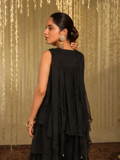 Black Party Wear Co-ord Set-2