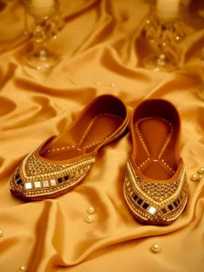 Ivory Pearl Wedding Jutti-3