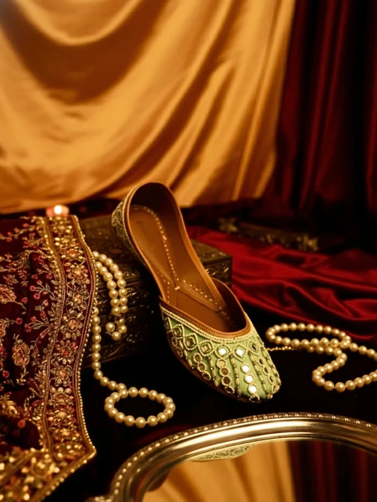 Sage Green Punjabi Jutti-1