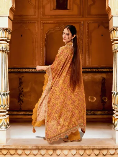 Mustard Indo Western Suit-0