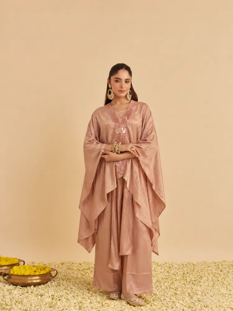 Rose Pink Kaftan Set-0