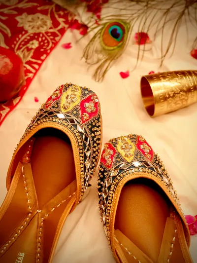 Navy Blue Bridal Punjabi Jutti-0