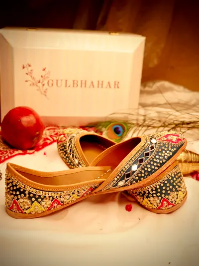 Navy Blue Bridal Punjabi Jutti-2