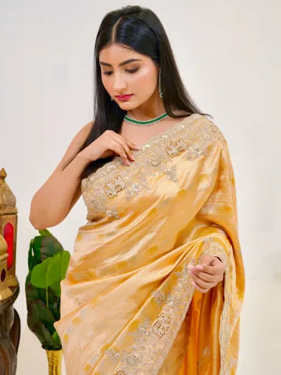 Golden Banarasi Saree - 2