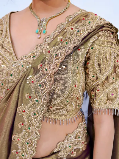 Designer Wedding Kundan Saree-3
