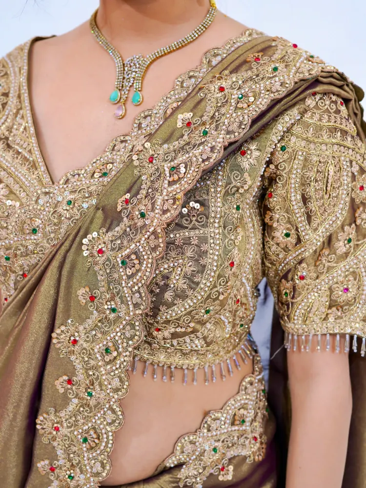 Designer Wedding Kundan Saree-3