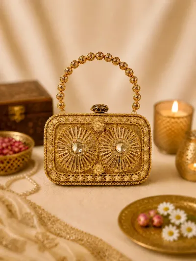 Gold Bridal Clutch Bag-1