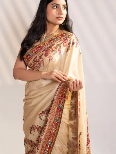 Designer Paisley Embroidered Saree-1