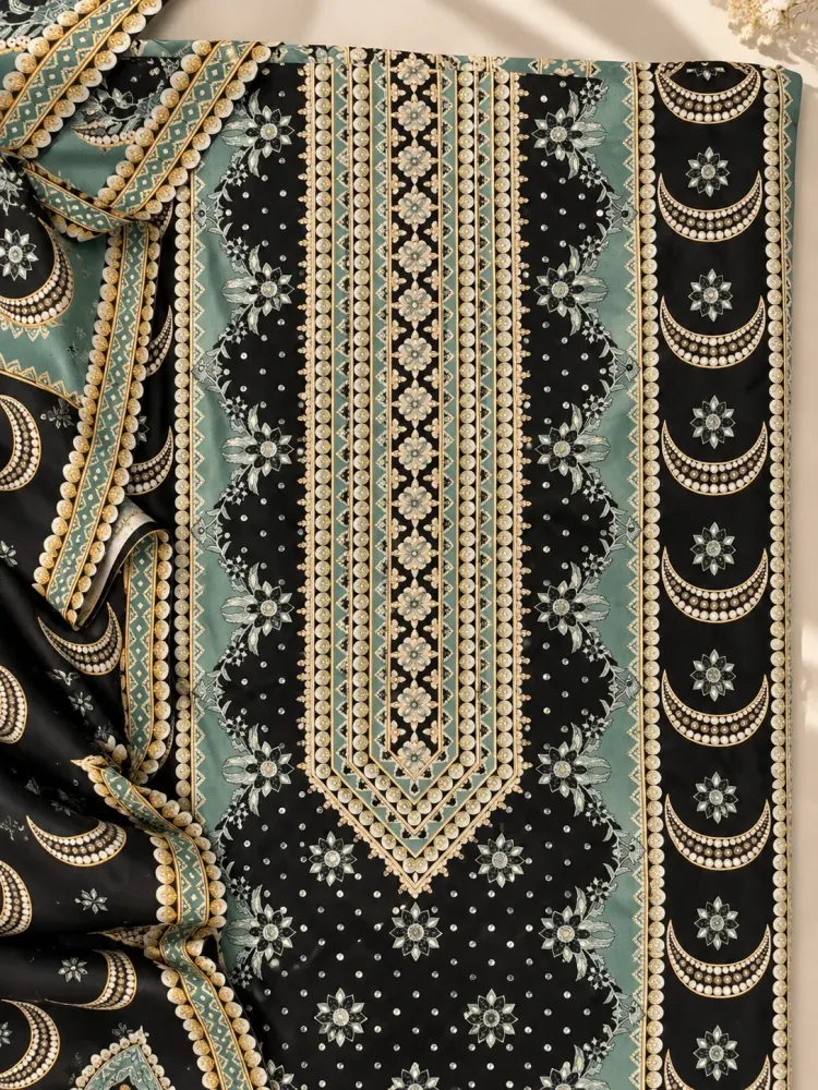 Light Sea Green Multicolour Unstitched Suit-1