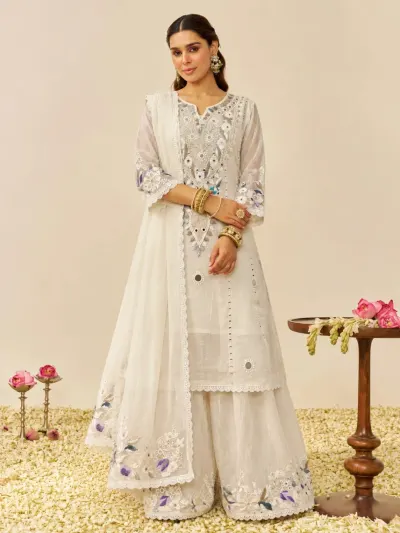 Mirror Work Chikankari Suit-0