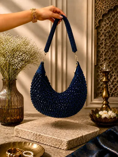 Navy Blue Party Handbag-2