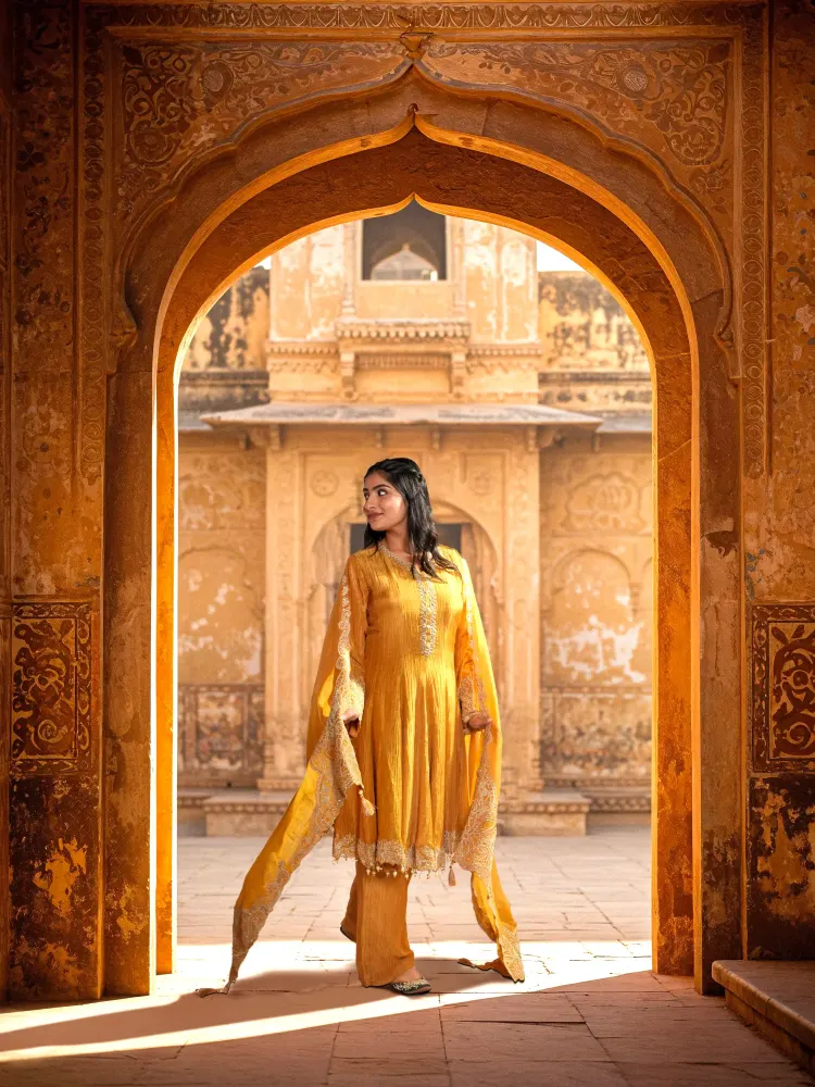 MUSTARD GOLD SUIT WOMEN'S - 1