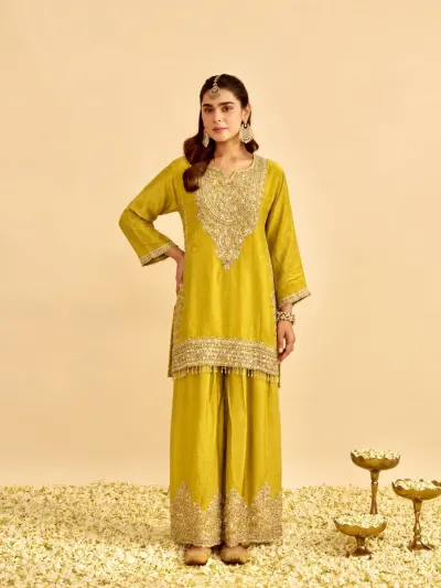 Mustard Yellow Festive Suit-0