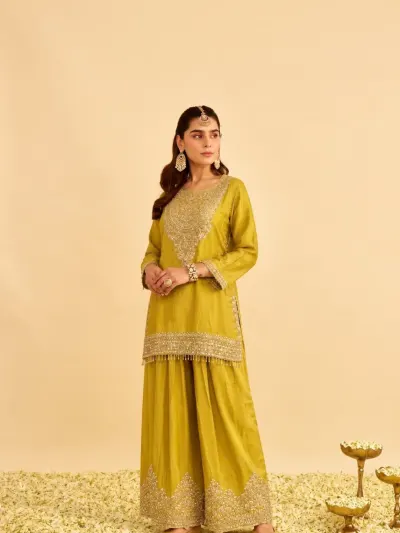 Mustard Yellow Festive Suit-2