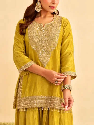 Mustard Yellow Festive Suit-3