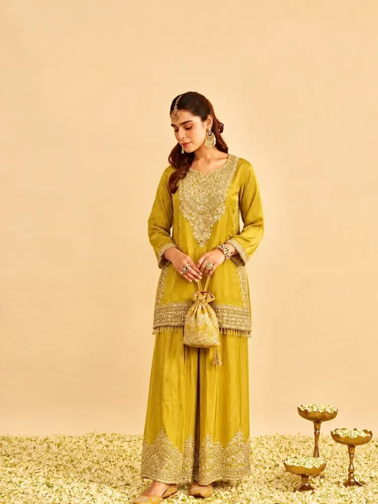 Mustard Yellow Festive Suit-4
