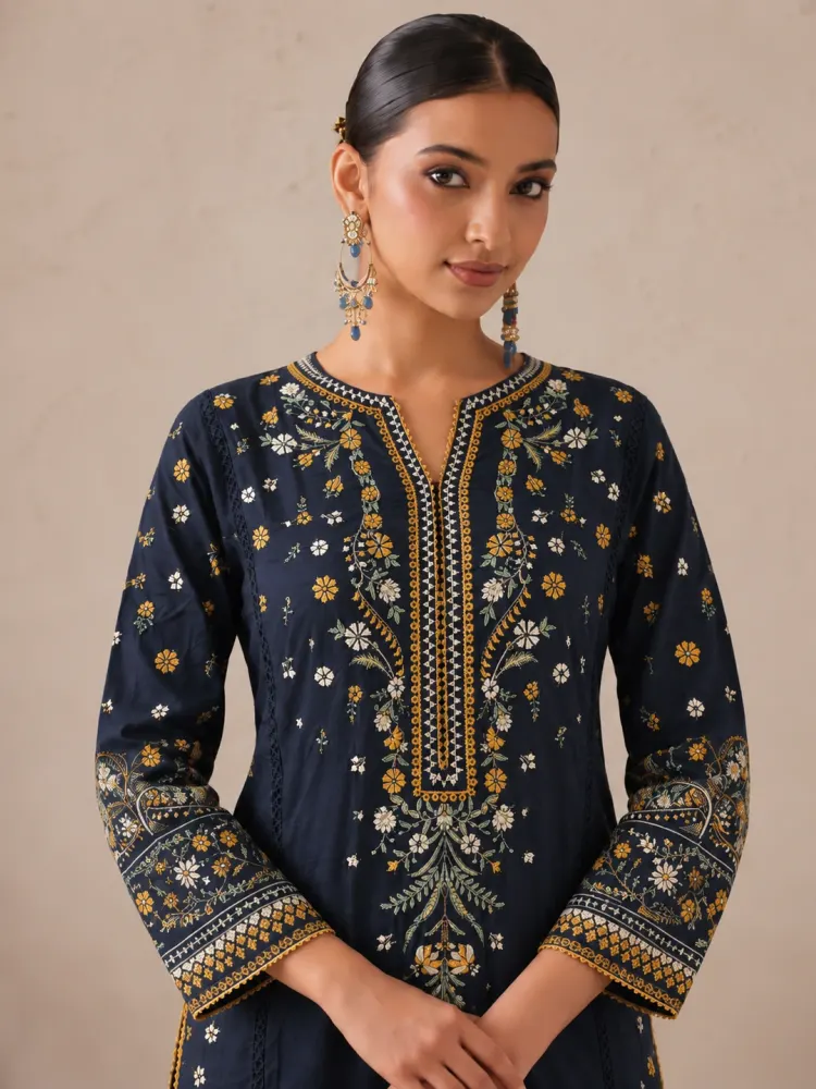 Navy Blue Festive Suit-2