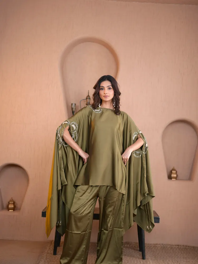 Green Kaftan Suit-2