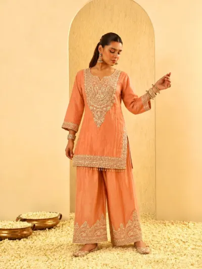 Orange Festive Suit-3