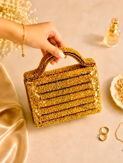 Gold Designer Clutch-0