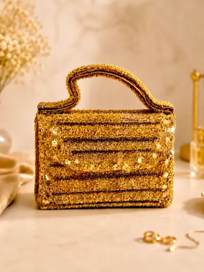 Gold Designer Clutch-1