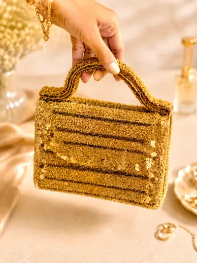 Gold Designer Clutch-2