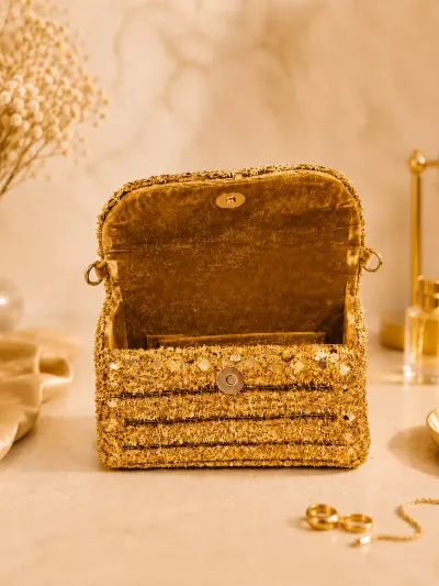 Gold Designer Clutch-3