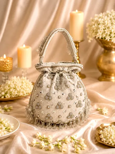 Silver Wedding Potli Bag-2