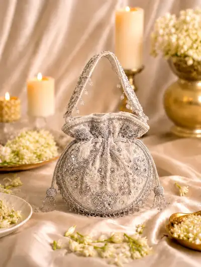 Vintage Bloom (Potli Handbag) - 2