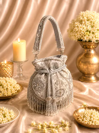 Silver Wedding Potli Bag-3