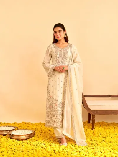 Ivory Bridal Kurta Set-0