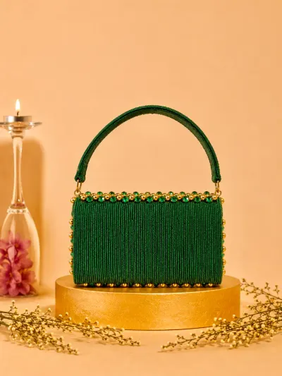 Green Crystal Designer Handbag-1