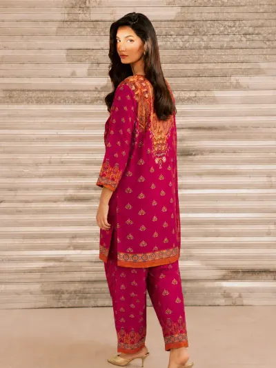 Maroon Printed Farshi Salwar Co-ord Set-2