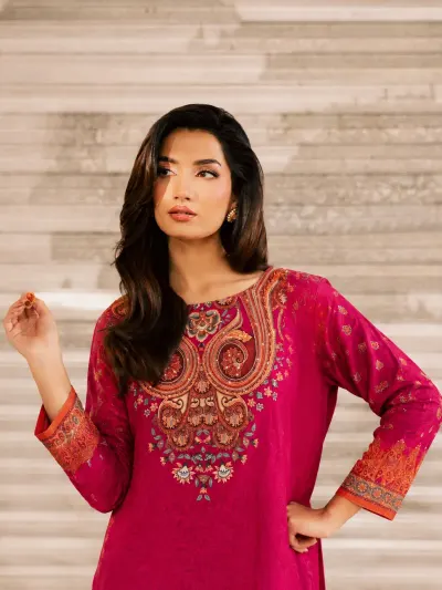 Maroon Printed Farshi Salwar Co-ord Set-1