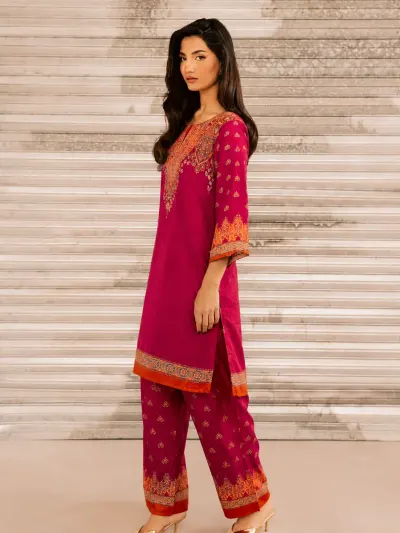 Maroon Printed Farshi Salwar Co-ord Set-3