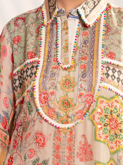 Multicolor Printed Kurti Palazzo Set-3