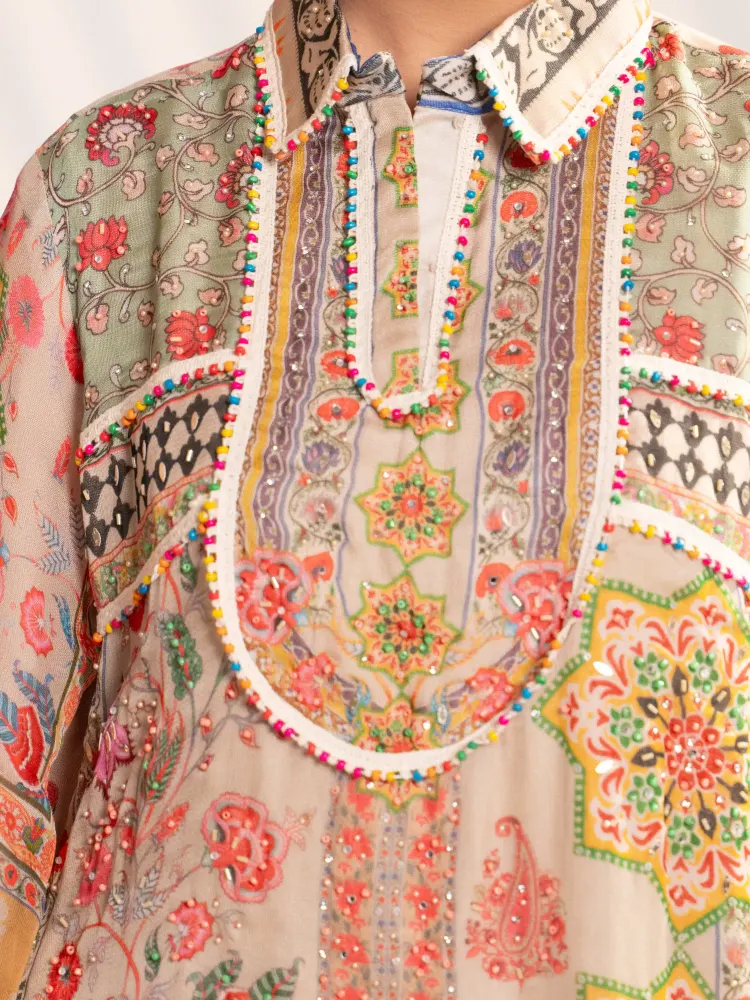 Multicolor Printed Kurti Palazzo Set-3