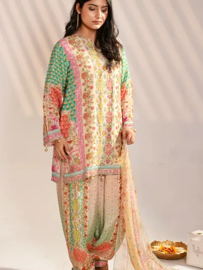 Floral Farshi Salwar Suit-1