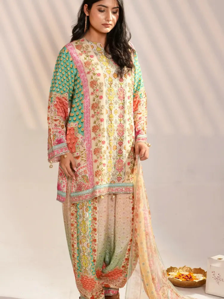 Floral Farshi Salwar Suit-1