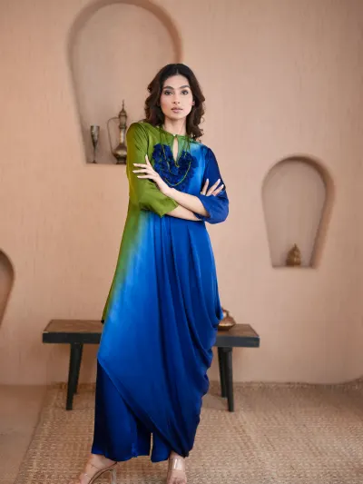Ombre Kaftan Suit-0