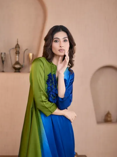 Ombre Kaftan Suit-1